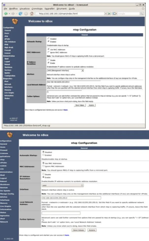 Fig. 5 — nBox: ntop Configuration Page