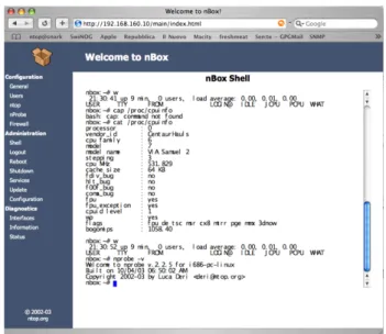 Fig. 12. – nBox: nBox Java-based SSH Shell Important notes ntop usage 