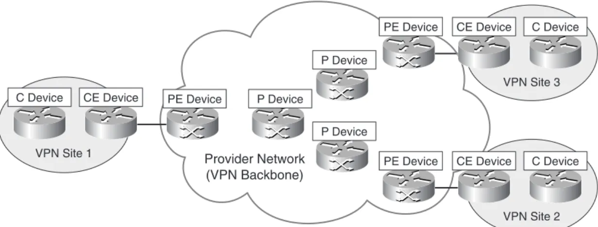Figure 1-1 Customer and Provider Network Devices