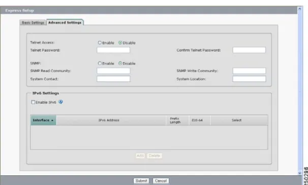 Figure 8 Advanced Settings Tab 