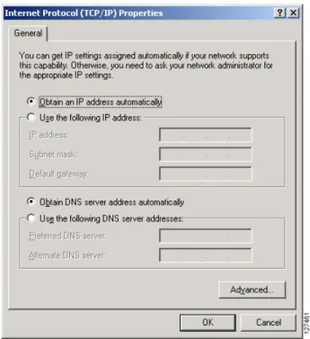 Figure 1 Configuring the PC to Obtain an IP Address Automatically