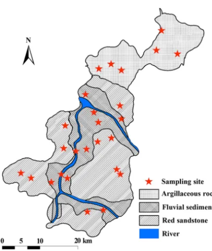 FIG 5 Locations of the sampling sites.