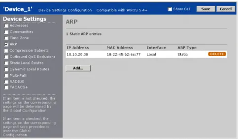 Figure 49:  Viewing the ARP Table