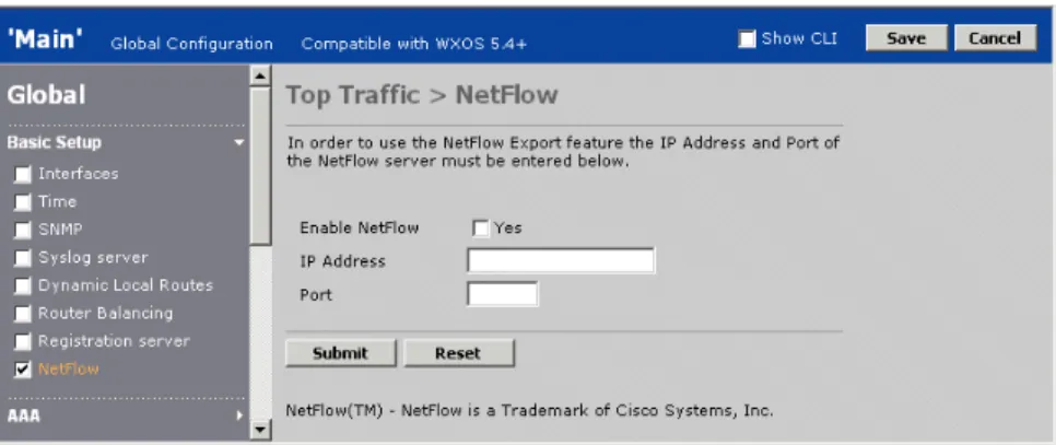 Figure 64:  Generating NetFlow Records