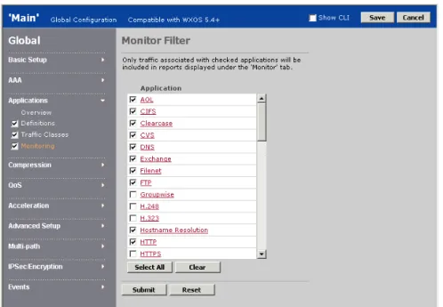 Figure 78:  Selecting Applications for Monitoring