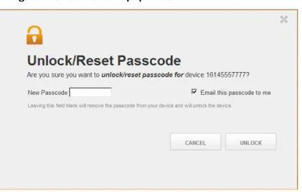 Figure 4:  Unlock Device Pop −up Window