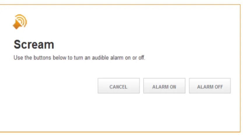 Figure 6:  Scream Pop −up Window
