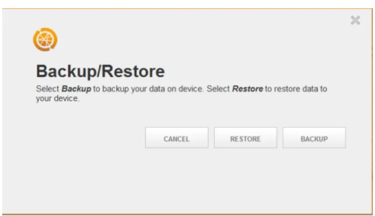 Figure 9:  Backup Your Data Pop −up Window