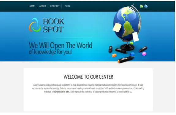 Figure 3: Book Spot! Home Page 