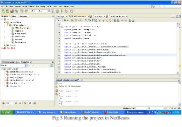 Fig 5 Running the project in NetBeans 