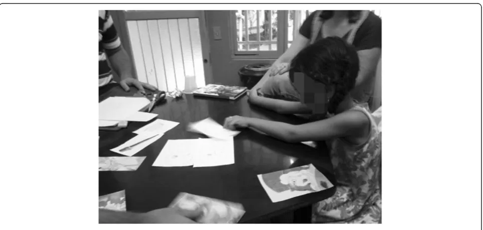 Figure 6 MI building sentences with cards.