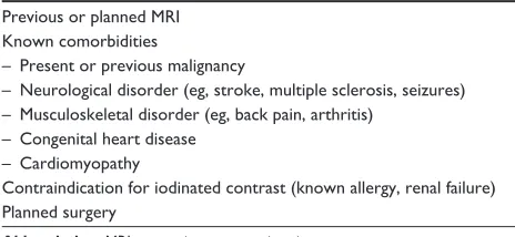 Table 3 Compelling reasons for choosing an MRi-compatible pacemaker