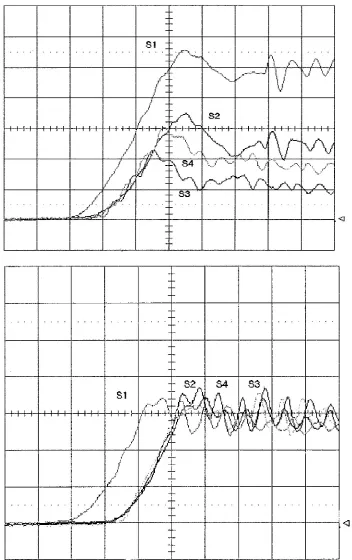 Fig. 11. Extendedwaveforms of Fig. 10. (a)Without auxiliary circuit. (b)With auxiliary circuit