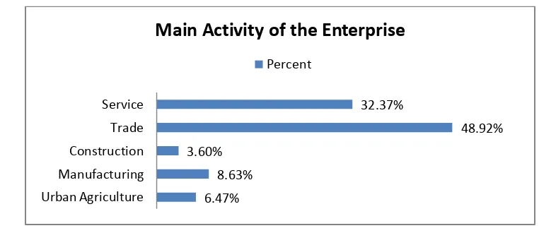 Figure 4.1: Main activity of the enterpriseSource: Own Survey, May 2018 