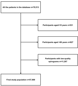 Figure 1 Flowchart of the selection of the study population.