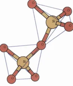 Figure 3.1: Ball-and-stick model of two interconnected tetrahedra.