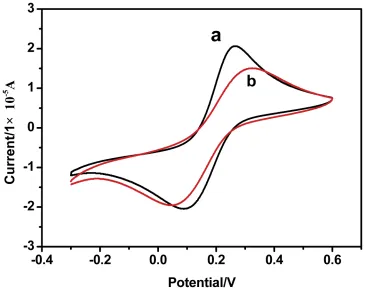 Figure 4 Emission spectra of EtBr (0.05 mM) connected to CT-DNA (0.12 mg mL−1) in the absence and presence of A3 (0.00, 0.02, 0.04, 0.06, 0.08, 0.10 mM) in KH2PO4/NaOH buffer (pH = 7.2)