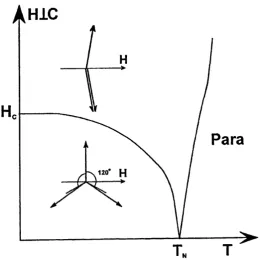 Figure 14: Magnetic phase diagram of a Heisenberg triangular antiferromagnet 