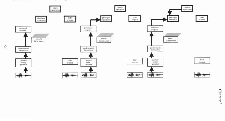 Figure 3.3: Speech processing in auditory discrimination picture task (after Stackhouse & Wells, 1997)