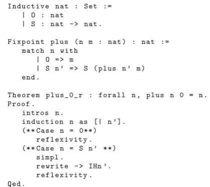 Fig. 1 Sample Coq code