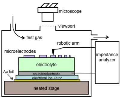 Figure 
  2.1. 
  Schematic 
  of 
  the 
  test 
  configuration 
  in 
  the 
  scanning 
  impedance 
  probe