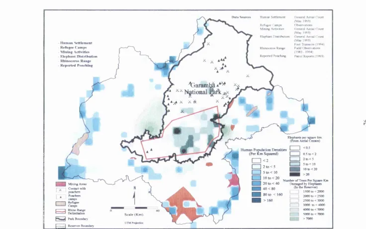 Figure 4.2. Factors used for the zonation of G aram ba National P ark and the surrounding Reserves