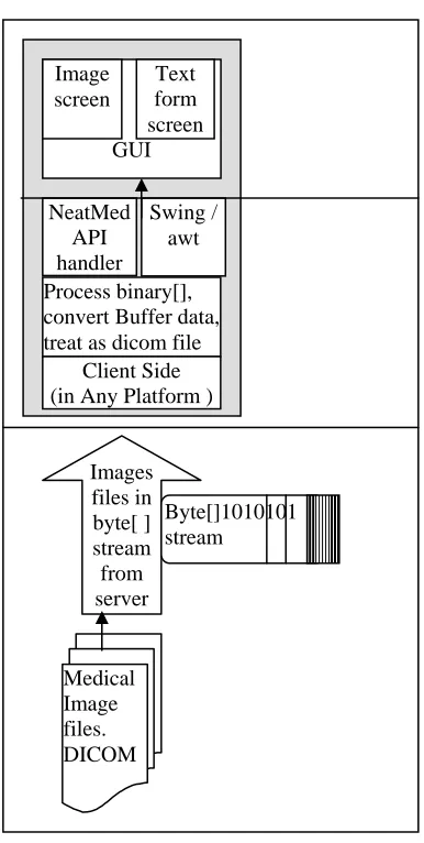 Fig 2, Client Programming structure show flexibility, and ease of use of the  NeatMed API in java Environment 