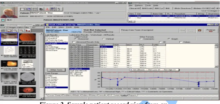 Figure 2. Sample patient record view from an  