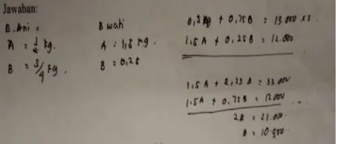 Figure 5. The answer of S3 for the second problem 