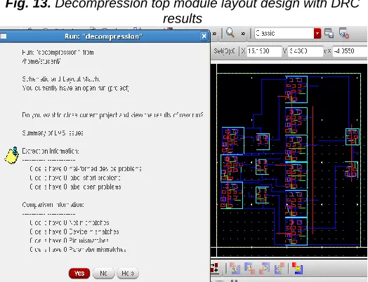 Fig. 11 . Top module layout design with LVS results  