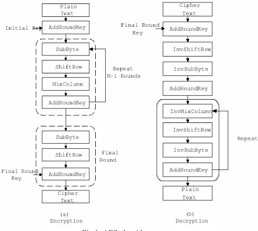 Fig.1: AES algorithm  