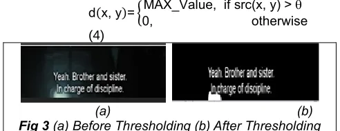 Fig 4. Image showing text detection in a frame from a sample video 