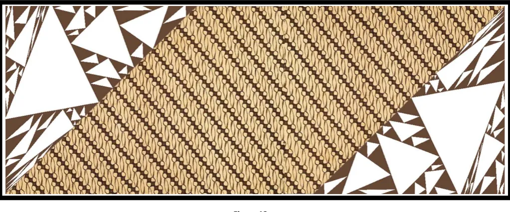 Figure 11. The generated Peano Curve tiled with Thue-Morse algorithm used as the filling to the traditional batik ornament originally 