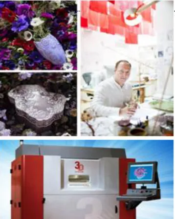 Figure (4) Shows tordboontje,the Designer in his Studio and some of his Works 