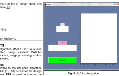 Fig. 6. GUI for decryption  