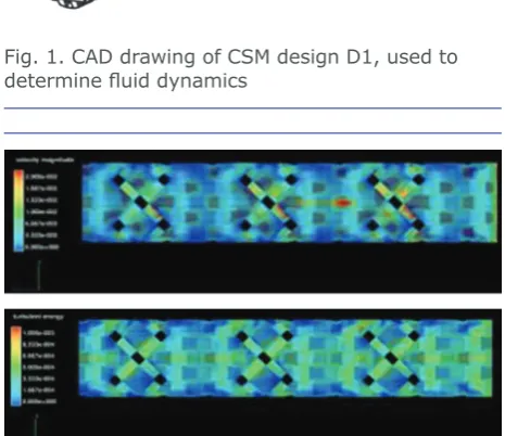 Fig. 1. CAD drawing of CSM design D1, used to   determine fluid dynamics 