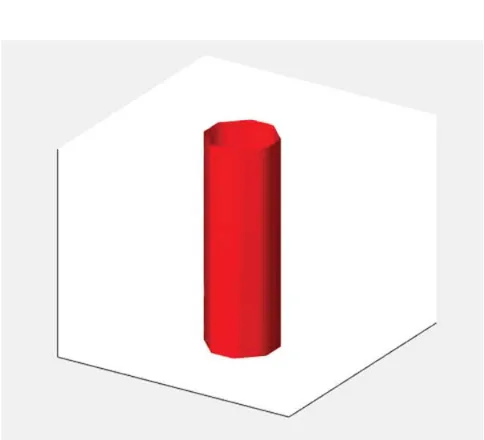 Fig. 3. Pixelated refer ence image of fully withdrawn PE cylinder from PE tube for comparison in voxel-by-voxel analysis