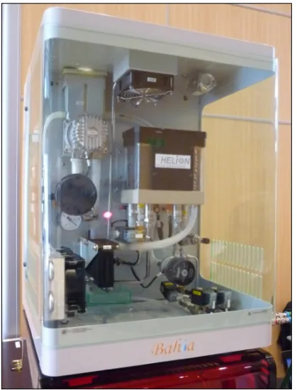 Fig. 1. A 1 kWe polymer electrolyte fuel cell andcontrol equipment designed for teaching purposes,exhibited at the Fuel Cells Science and Technology2010 conference