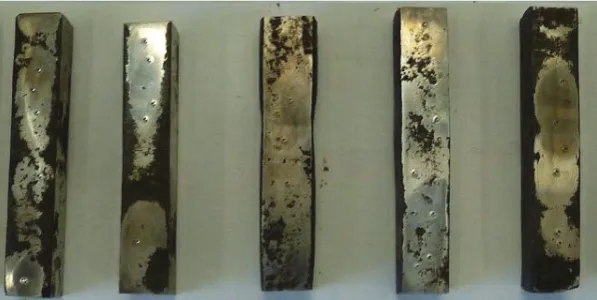 Fig. 7 there is a moment of rupture test bars in the 