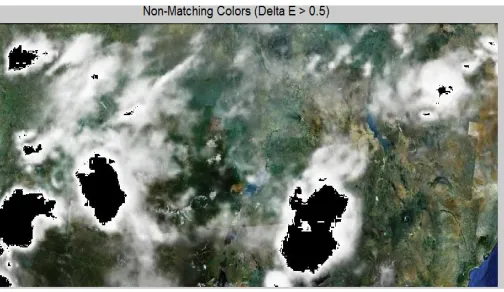Figure 4:  Satellite image of after post processing to catch disturbing regions.  