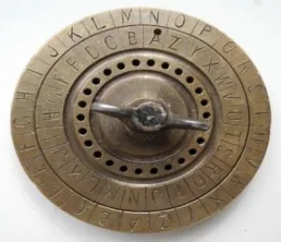 Figure 2. Cipher disk for reverse Caesar encryption [22] 