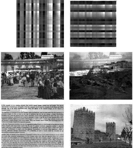Figure 8: “Best” results of linear separation: ﬁrst three image pairs.