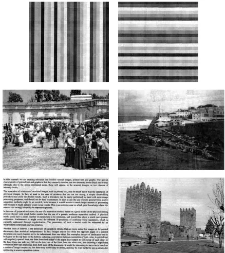 Figure 10: “Best” results of nonlinear separation: ﬁrst three image pairs.