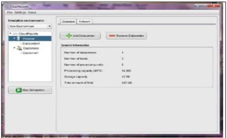 Fig. 3. Cloud reports simulation 