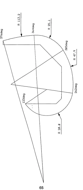 FIG. 2 Typical arcs defining the sagittal profile of the femoral component.