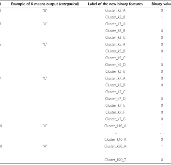 Table 5 Example of feature vectors generated per each passenger