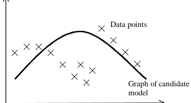 Fig. 2. An illustration of a candidate functional “fit” for some data 