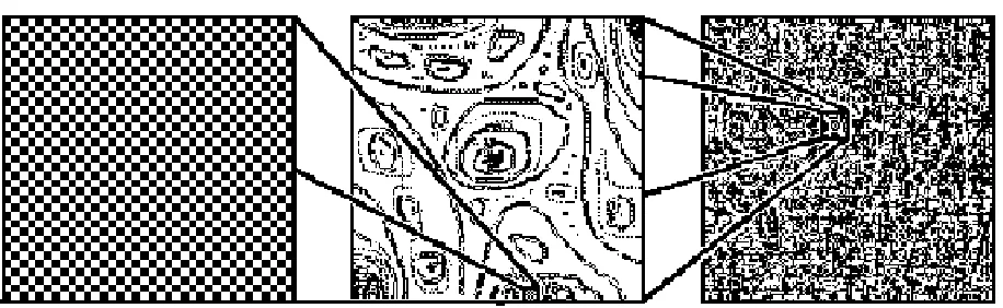 Figure 3: Three patterns with the inclusions shown