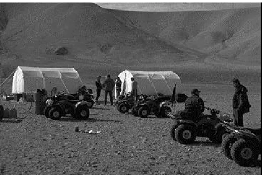 Figure 2: Emergent spaces for conversation created by tacit understanding of howto park ATVs