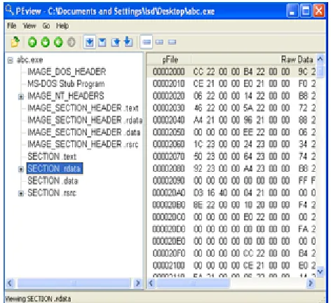 Fig. 7. PeiD detector to identify the packers and the compiler of the PE file. 